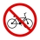 Знак, запрещающий использование велосипеда значок вектора предупреждения о езде на велосипеде